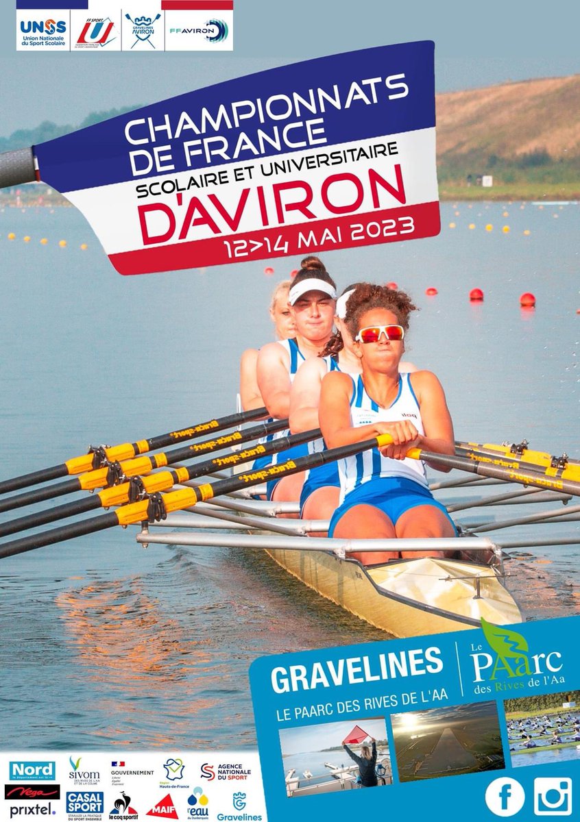 BertrandRingot's tweet photo. Les rendez-vous sont lancés au Paarc ! A peine l'équipe de France des - de 23 ans vient de conclure un stage, que 1000 athlètes vont se retrouver du 12 au 14 mai 2023 pour les Championnats de France Scolaires & Universitaires.
#AvironFrance
#Paarc
#Gravelines
#HautsdeFrance https://t.co/fz29qclwJl