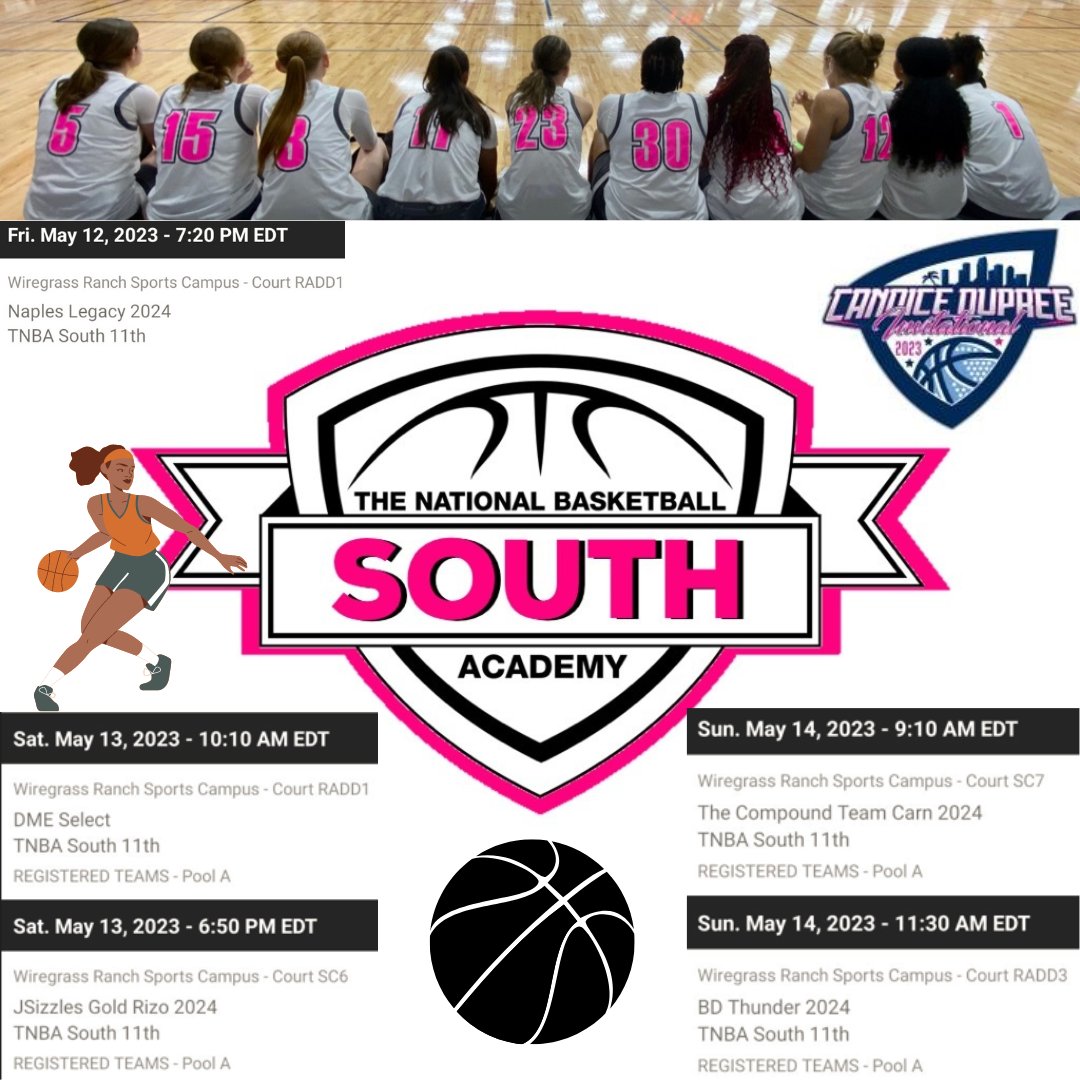 Candice Dupree Invitational <a href="/dscwomensbb/">Daytona State WBB</a>
<a href="/INDIANRIVER_WBB/">INDIAN RIVER WBB</a>
<a href="/FloridaTechBB/">Florida Tech Baseball</a>
<a href="/AggieWBB/">Texas A&M Women's Basketball</a>
<a href="/TrinityCollege/">Trinity College</a>
<a href="/COACH_L_T/">CoachLT</a>
<a href="/CoachDLJohnson/">Coach Johnson</a>
<a href="/HeatherTrimnal/">coachheathertrimnal</a>