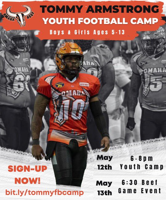 Last day to sign your kid up for our @TheOmahaBeef camp!!! Lincoln and Omaha kids are all welcome!! Link below 💪🏽🔥