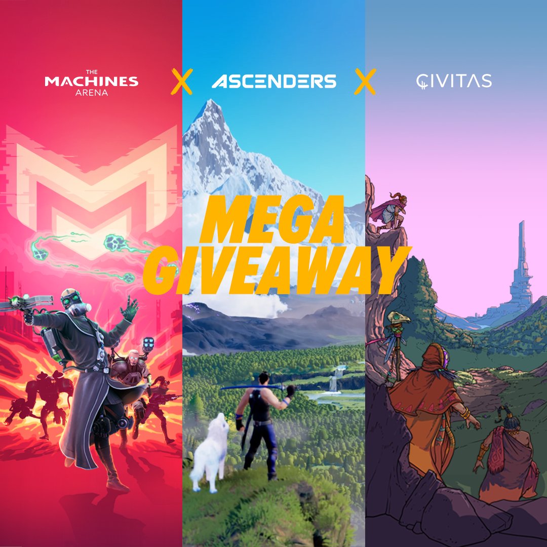 🚨Mega Giveaway!🚨

TMA, together with <a href="/playcivitas/">Civitas</a> and <a href="/PlayAscenders/">Ascenders ⚔️</a>, brings you an EPIC prize package! 🤯

🎫 100 x Ascenders T1 WL spots
🔑 100 x TMA Closed Beta Keys
🤯 1 x Chosen of Civitas NFT

👇Go now! 👇
gleam.io/bKYHL/the-mach…