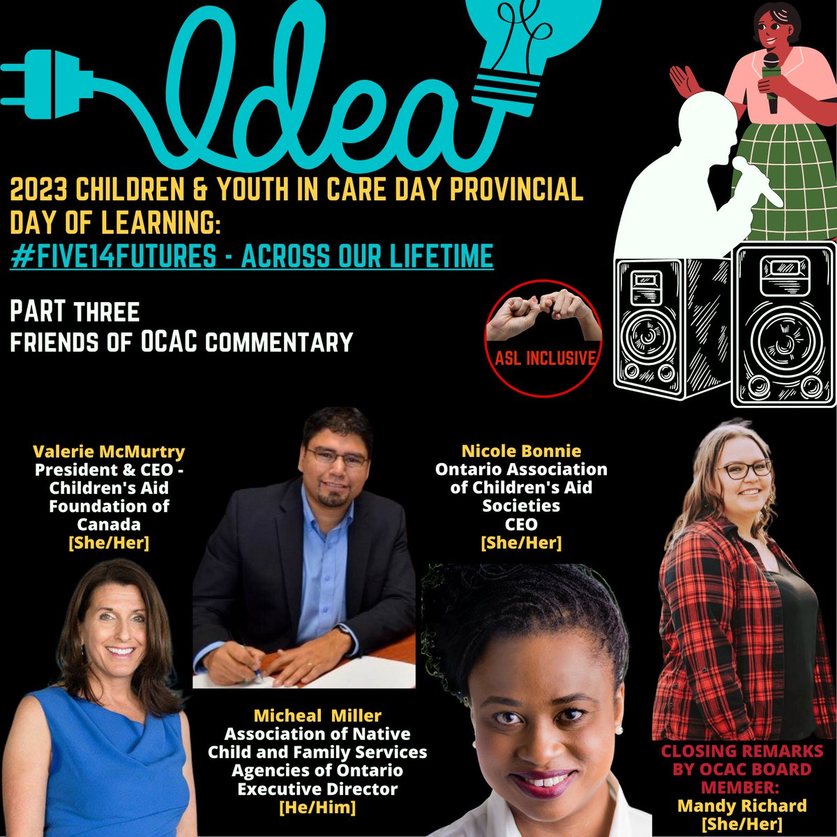 Join an amazing lineup of speakers from the Youth in/from Care communities, allied experts, and our CEO @NicoleBonnie5 as she speaks at the #Five14Futures- Provincial Day of Learning with the @ChildCoalition. The event is tomorrow at 11:45 AM! RSVP now: fb.me/e/2RaiOC2Ik