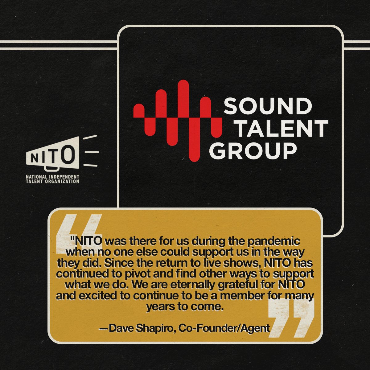 🔊 MEMBER SPOTLIGHT 🔊 Founded in 2018, Sound Talent Group (STG) is a top independent music agency driven by passion and dedication. With 100+ years of combined experience in agencies, record labels, and management, STG offers dynamic representation for their clients.