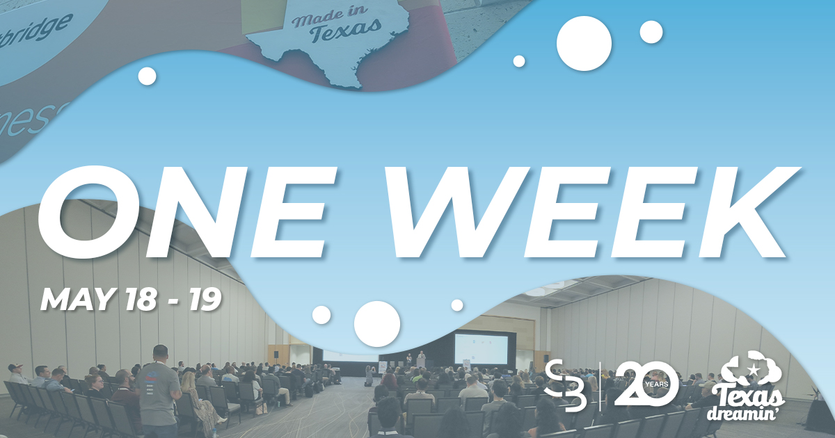 Texas Dreamin' is just one week away! Stop by our booth to learn more about our solutions and chat with our experts! 

#txd23 #smartbridge #salesforce