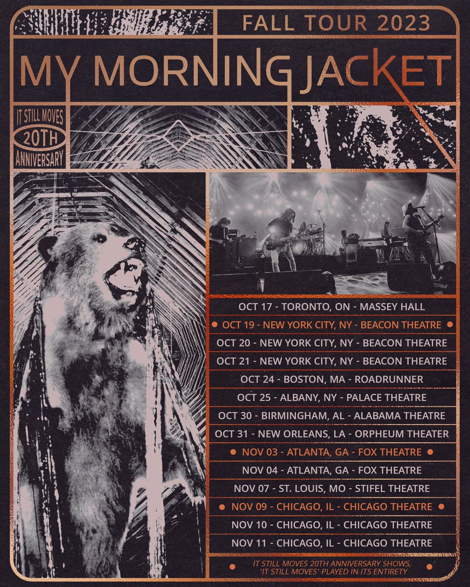 my morning jacket on Twitter "Our 2023 Fall tour dates have landed! 🛸