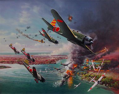 Have you seen this pearl Harbor painting? Check out facebook.com/DavidCraigArt/ on Facebook to follow along with our documentation of the late David Craig's famous work #paintings #davidcraig #History