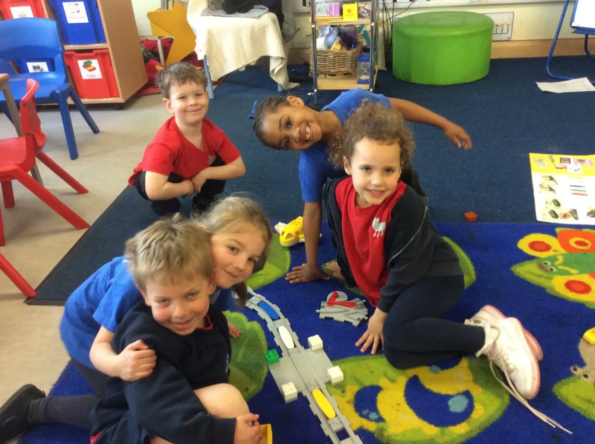 HambrookSchool's tweet photo. #HambrookR have enjoyed doing Lego coding with Mr Noone, investigating how a colour sensor can make a train stop, move or make sounds. https://t.co/NrPSibIADx