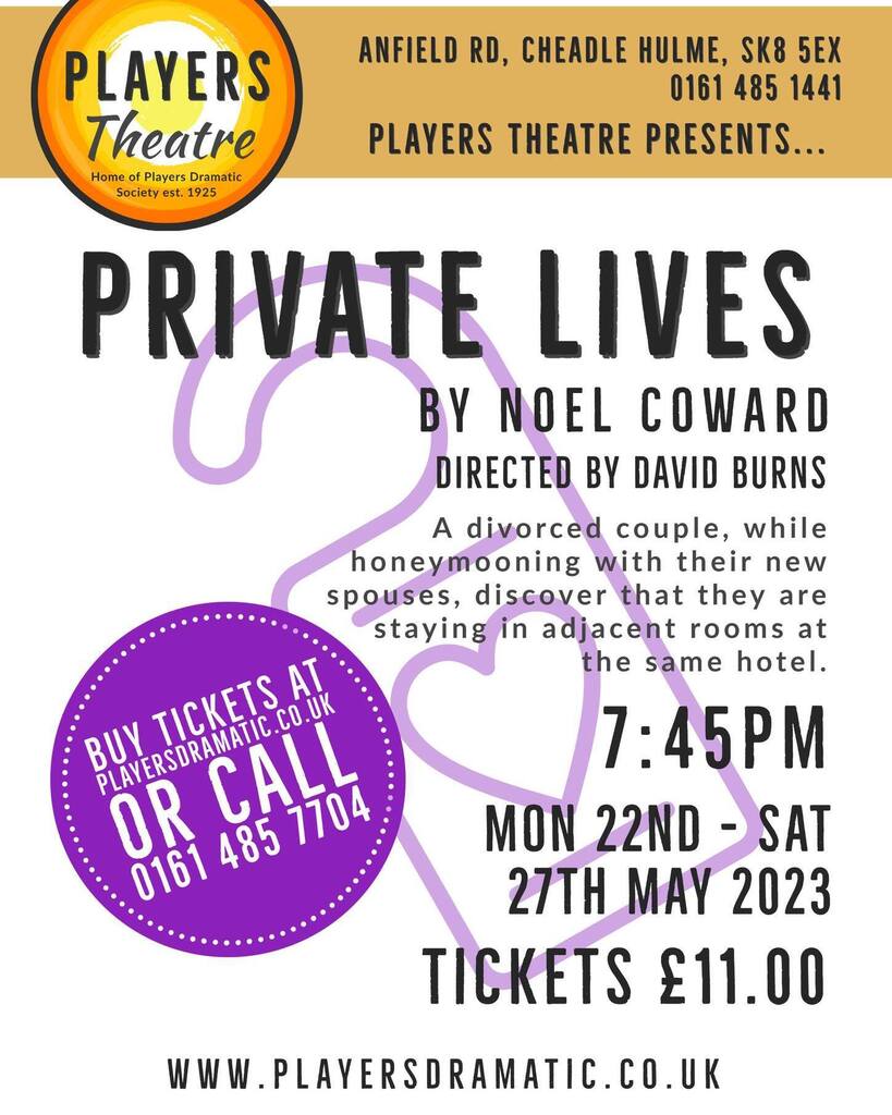 Not long now until 'Private Lives' at Players Theatre. 

It's going to be a fantastic end to the season. To get a ticket to this absolute classic simply click the link below 👇
ift.tt/TmDqFGH