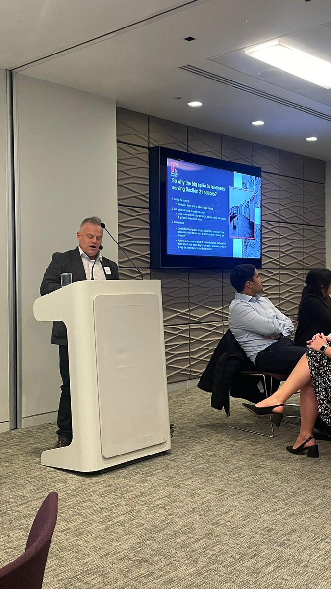 Today I spoke at an industry event to Letting Industry bosses for <a href="/LandlordAction/">Landlord Action</a> reconfirming that landlords are leaving the sector in their droves. The main reason landlords are serving section 21 notices is interest rates and terms coming to an end. We are in a rental crisis.