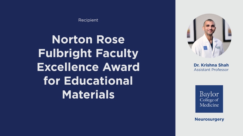 Yesterday, @bcmhouston celebrated #BCMFaculty Awards Day 🏆

Join us in congratulating the #BCMSpineCenter's own @krishnabshahmd for being recognized as a recipient of the Norton Rose Fulbright Faculty Excellence Award for Educational Materials! 👏🎉
