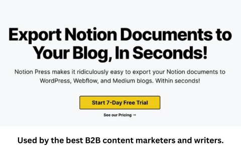 growthpolice's tweet image. After moving from Google docs to Notion, I built notionpress.io to save 10-20 hours of my content publishing time every month.

My team uses it to export content from Notion directly to WordPress, Webflow, and Medium blogs. Within seconds! 🔥