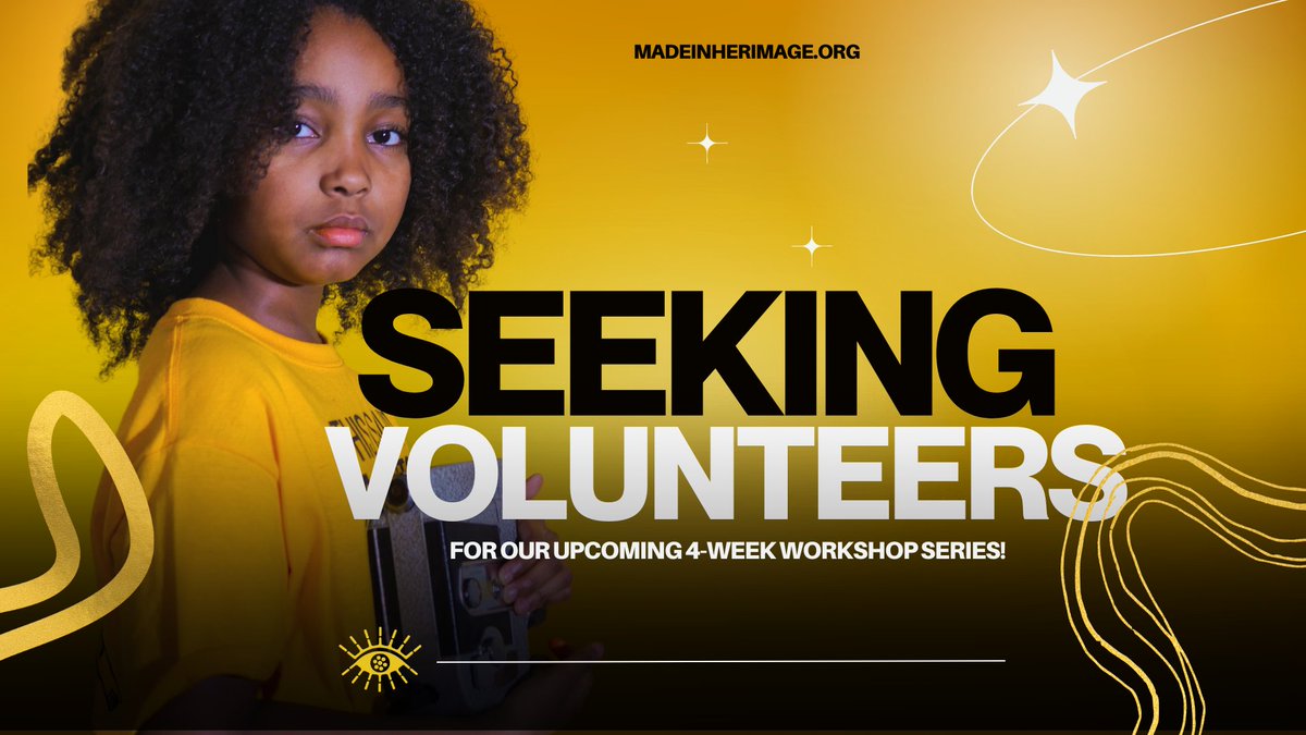 ✨ We are seeking volunteers for our 4-week workshop series. If you're passionate about empowering young women and non-binary creatives, this could be the perfect opportunity for you. Help us empower the next generation of film revolutionaries.✨ - mailchi.mp/madeinherimage…