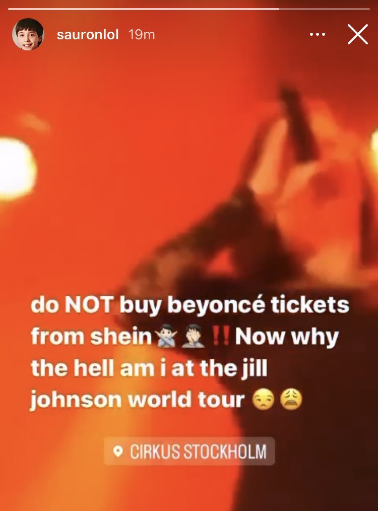 sauronlolupdate's tweet photo. sauronlol was seen at the jill johnson world tour at cirkus stockholm showing support to his long time friend jill johnson at her world tour https://t.co/EXh8vLWFJH