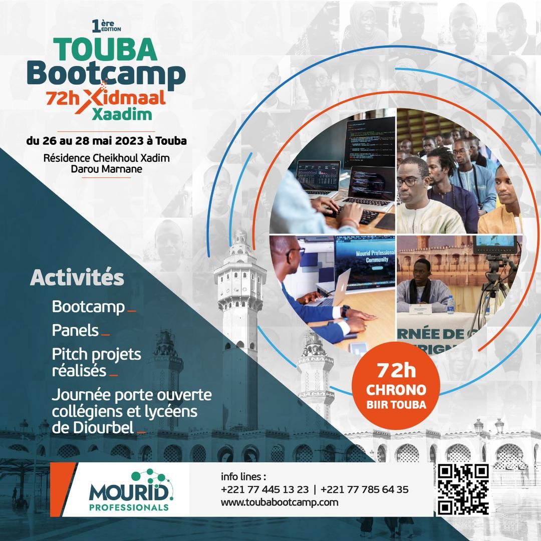 LeMouridePost's tweet photo. Appel à contribution Touba Bootcamp : 72h Xidmatoul Xaadim

Vous êtes :
• Intéressé par les initiatives autour de la ville de TOUBA ?
• Vous êtes prêt à développer 6 projets web et mobile en 72h ?
• Vous êtes développeur, Ux/Ui designer, administrateur système, infographe,⤵️ https://t.co/JFcLaHIq1P