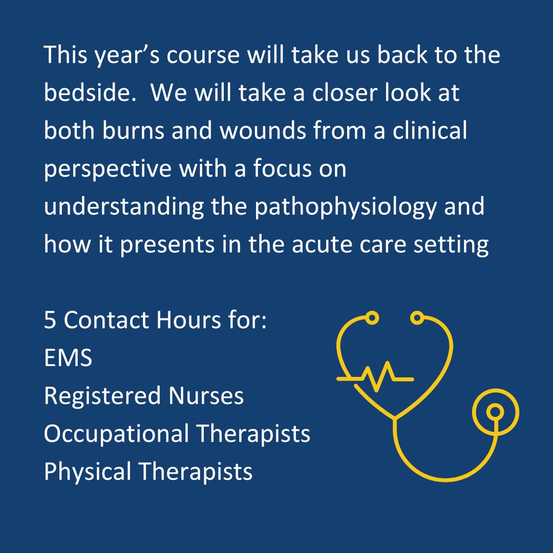UCIBurnCenter's tweet photo. Registration is still open for our upcoming Burn Symposium on June 3rd! Up to 5 Contact hours for EMS, RN's PT's and OT. Come learn Burn Care with us!

https://t.co/bFr4luKoU7 https://t.co/jdKx65lwf3