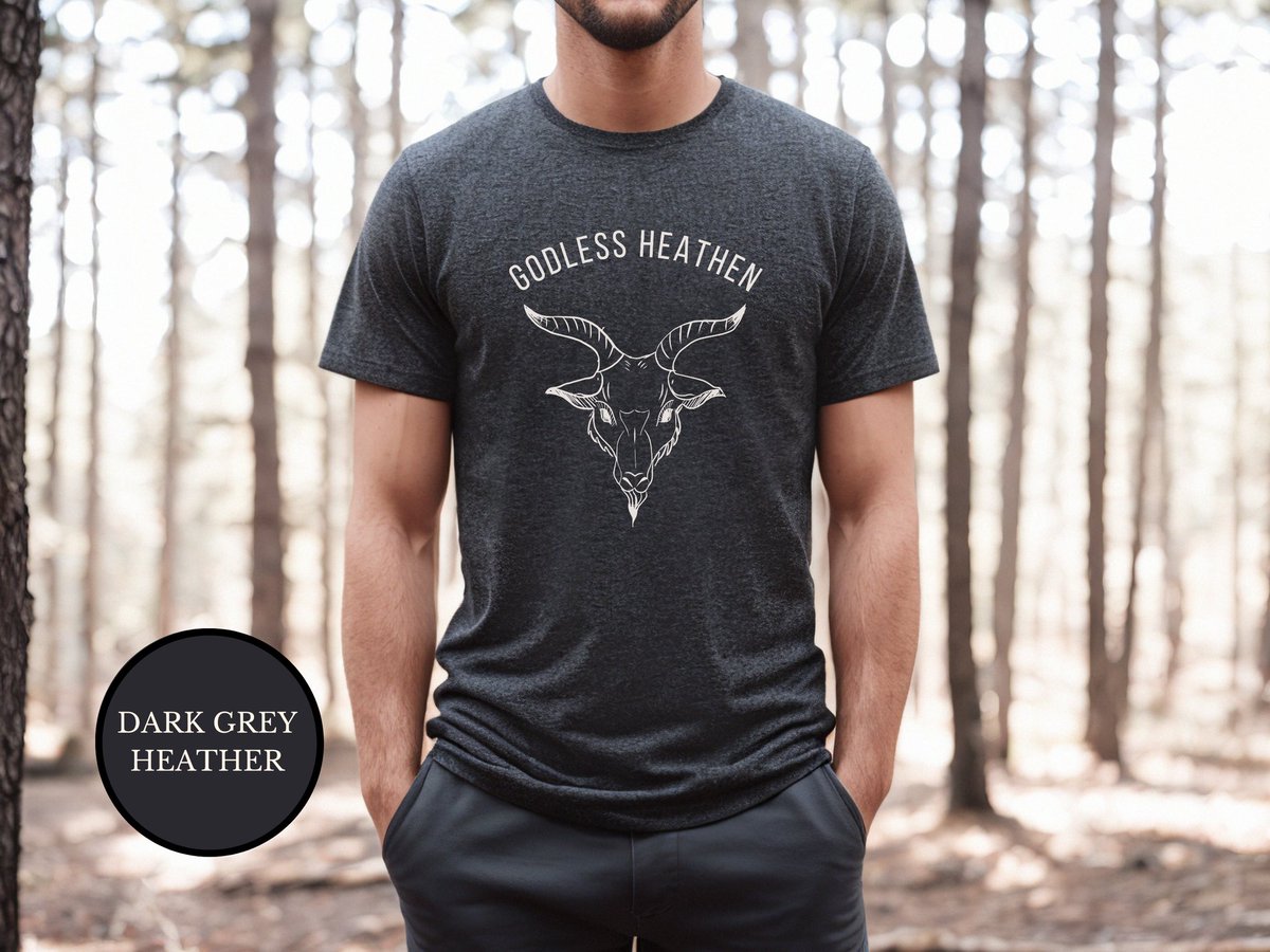 WaywardShepherd's tweet image. Newest Design Launched: GODLESS HEATHEN Baphomet Black Phillip inspired Demonic Goat TShirt. 

etsy.com/listing/146574…

#antireligion #pagan #witchcraft #blackphillip #atheist #atheism