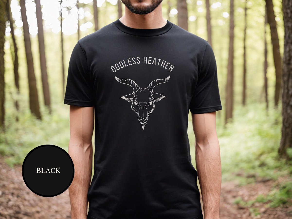 WaywardShepherd's tweet image. Newest Design Launched: GODLESS HEATHEN Baphomet Black Phillip inspired Demonic Goat TShirt. 

etsy.com/listing/146574…

#antireligion #pagan #witchcraft #blackphillip #atheist #atheism