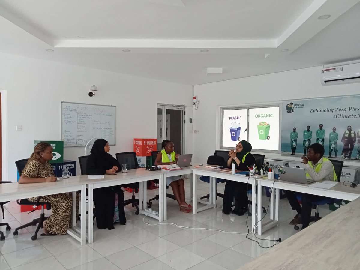 BausTaka's tweet photo. Pleased to have met the 10th Mombasa Plastic Prize finalist team  @santicente21820 earlier on today. The team plans to recycle #plasticwaste into public toilets.  Among matters discussed were #partnerships for #impact &amp; Enterprise registration process. We applauded the team 1/ https://t.co/y5WMFAMSjD