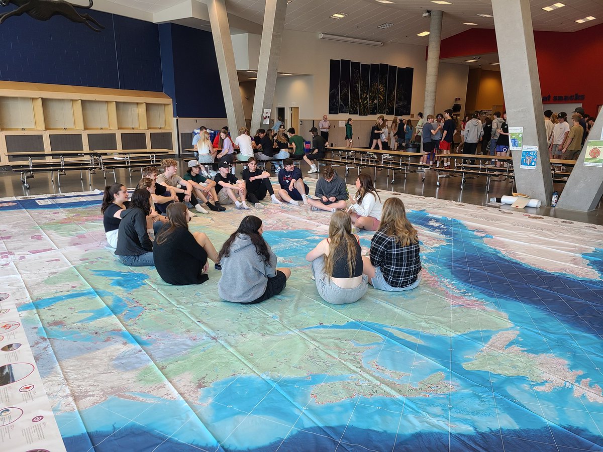 Mr Lockharts Contemporary Indigenous Studies 12 class learning about treaties with @_hicarly #sd22learns