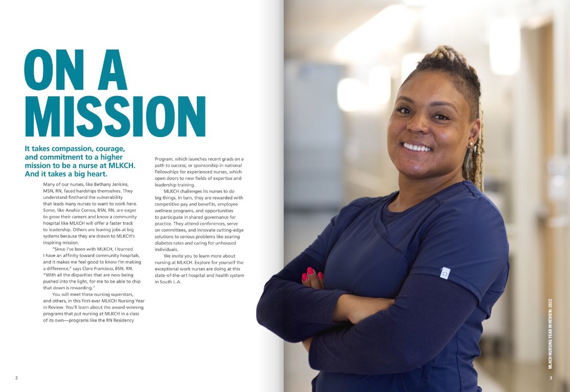 yourMLKCH's tweet photo. NURSE POWER: Despite a challenging year of high patient volume, a new report - MLKCH's "Nursing Year in Review: 2022" - shows the extraordinary accomplishments of nurses at our award-winning, safety-net hospital and health system.

View the report: https://t.co/D16otwNijg https://t.co/Hvsp1Cbpry