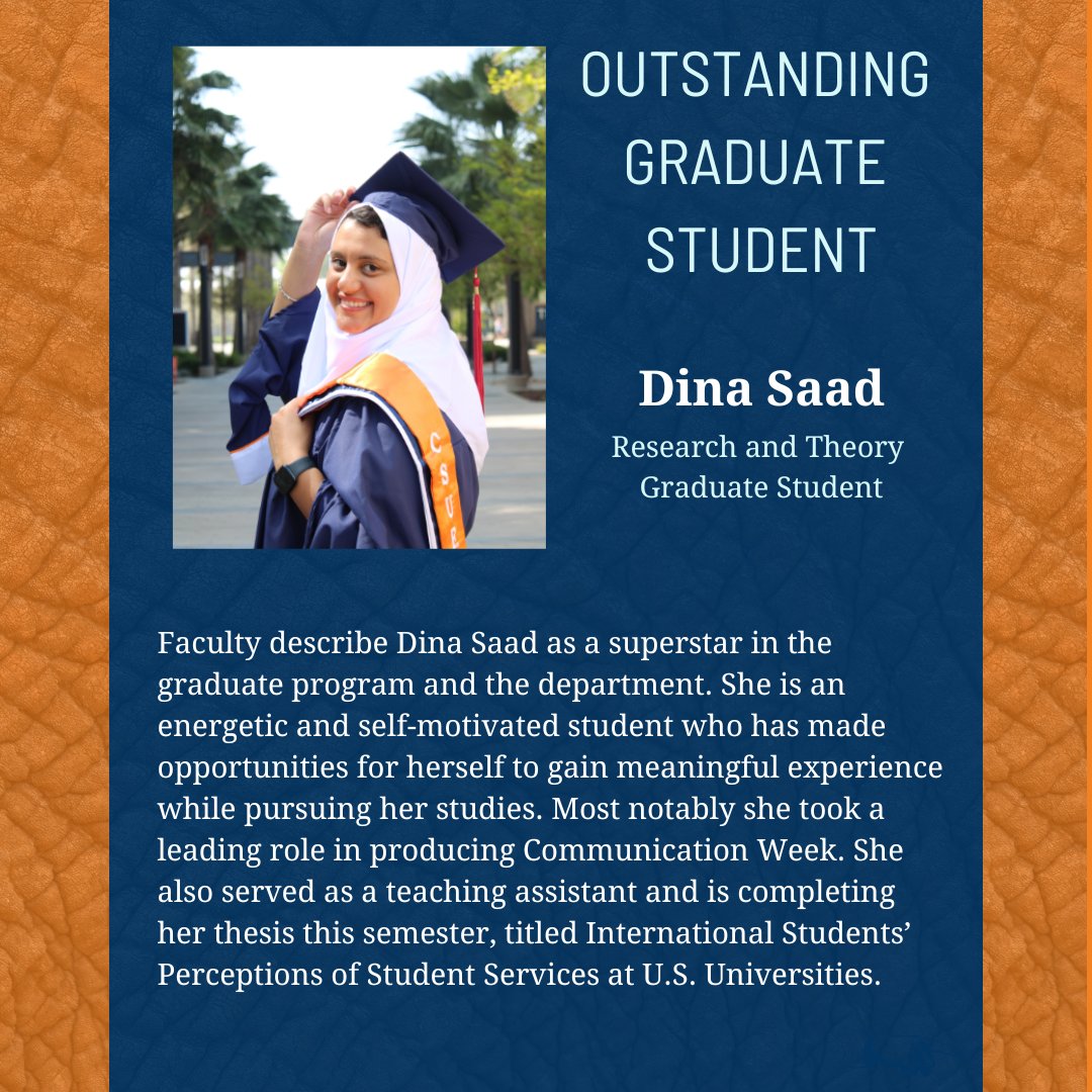 csufcommdept's tweet image. Congratulations to our 2023 Communications award recipients!  

To see the list of all awards &amp;amp; scholarship recipients visit communications.fullerton.edu/comm/spotlight…

Awards &amp;amp; certificates will be available for pick up in the Department of Communications office, College Park 400, Monday, May 15