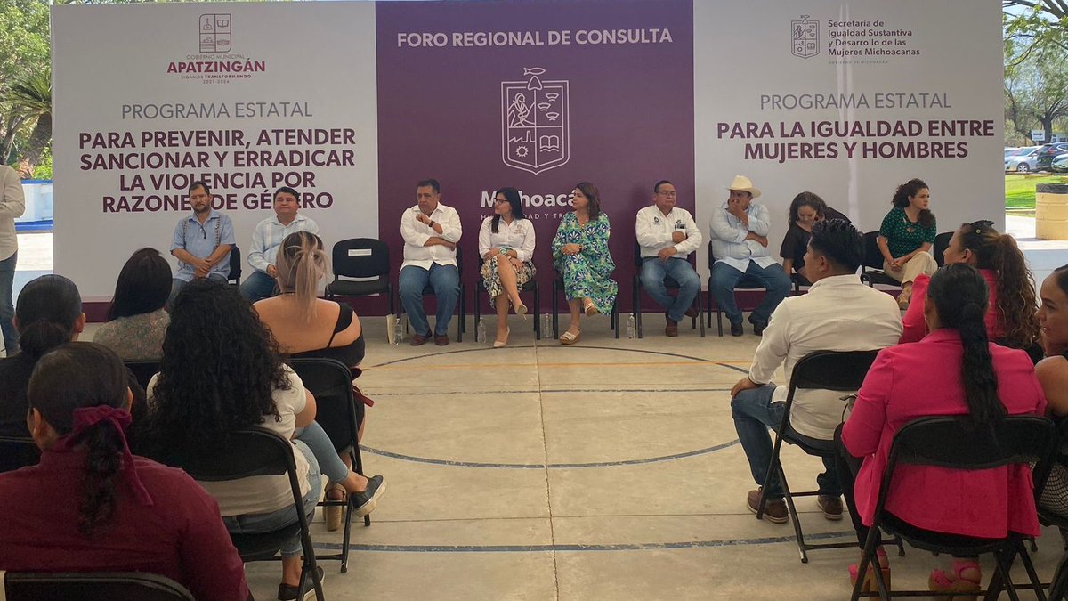 CONAVIM_MX's tweet photo. #UniendoEsfuerzos | Un gusto estar en #Apatzingán, #Michoacán, en el arranque de los foros regionales para integrar el programa estatal #PASEVM y el programa para la igualdad entre mujeres y hombres.
En #CONAVIM #SomosTuRedDeApoyo https://t.co/JrbqKDP9bW