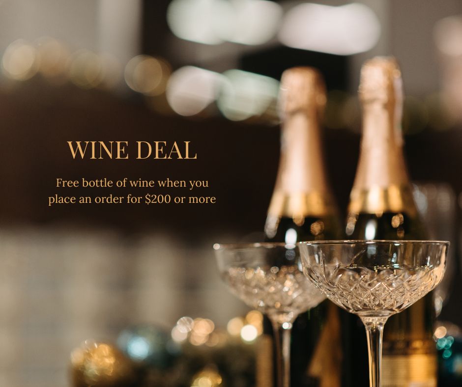 gardengrocer's tweet photo. Attention all customers! Take advantage of a free bottle of wine with your order!

Starting today, when you place an order for $200 you will receive a free bottle of wine. To redeem this deal please mention seeing this deal on Facebook when you place your order. #disneyworld2023 https://t.co/SASAZY8nlq