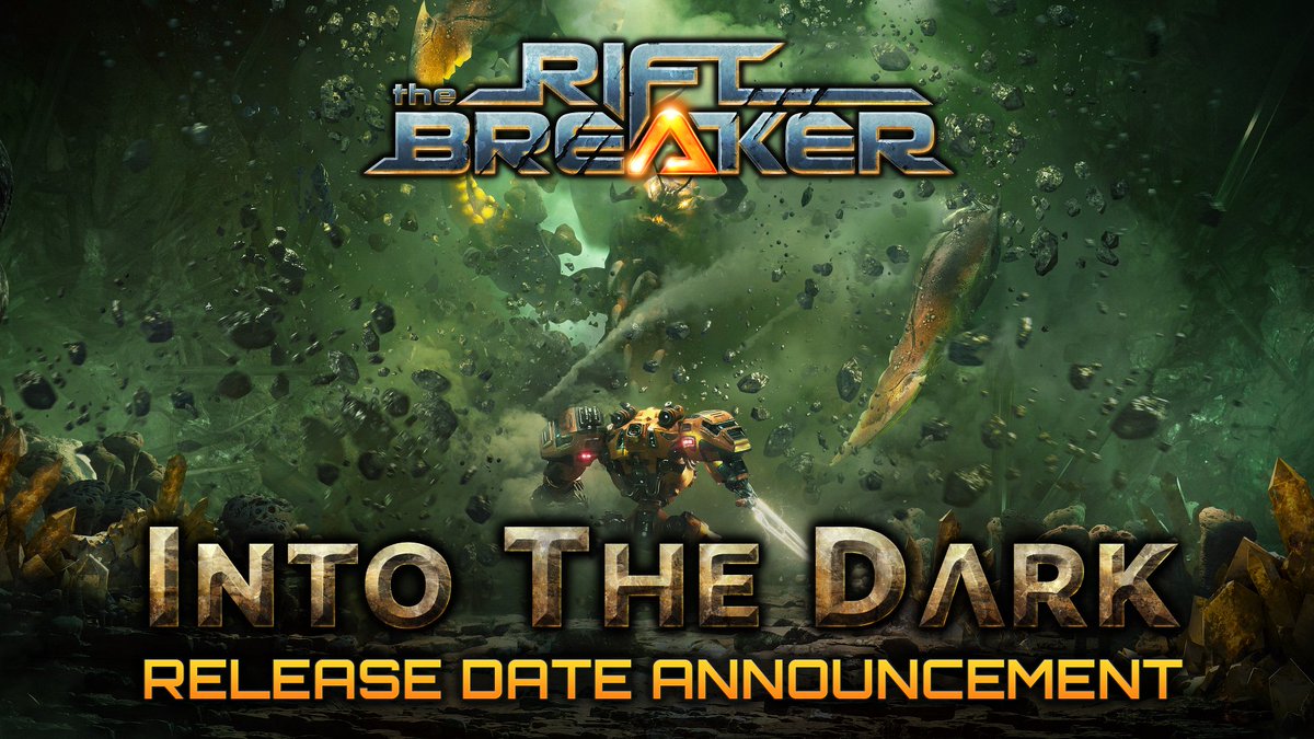 The Riftbreaker: Into the Dark releases on May 29th, 2023. A new, paid story DLC will take you on a journey below the surface of Galatea 37. The free update will include new Survival biome, 70+ new tech items and more! Wishlist now! store.steampowered.com/news/app/78031…