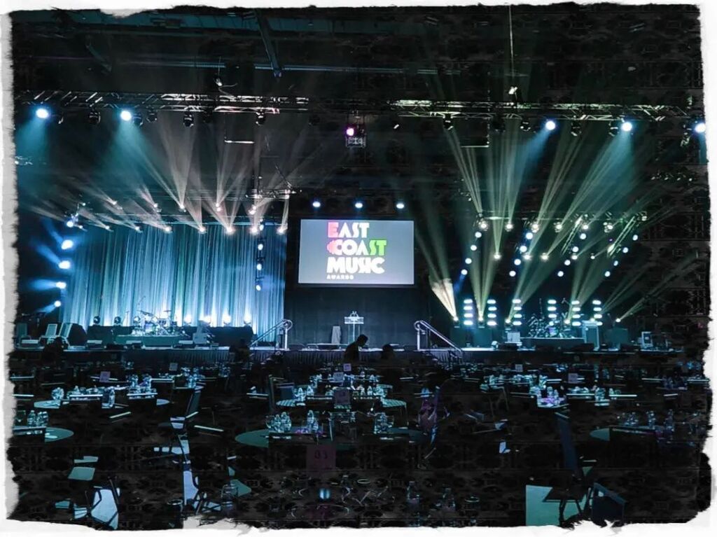 RetinalBurn's tweet image. I had the honor of designing and operating the East Coast Music Awards show this year. I wanted each stage to look distinct, which were eventually dubbed the 'rock' and 'folk' stages. It felt like a monumental effort tho I'm pretty proud of the results. 

Thanks to @encore.c…