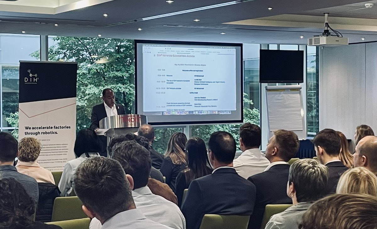 Lise_Ann_at_IMR's tweet photo. Along with @IMR_ie over 140+ attended the #DIH² #NetworkConvention in Brussels
An energetic exchange exploring new @HorizonEU collaborations across 35 countries in the network of #Robotics #DIHs for #AgileProduction
Great leadership & commitment from @VTTFinland & @DigitalEU https://t.co/7ViGTkgSZV