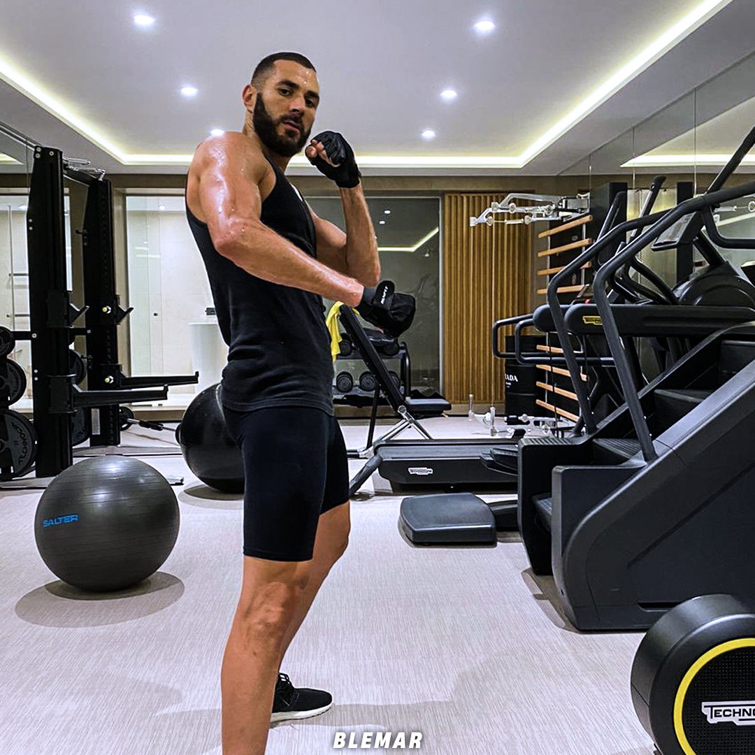 TheBLEMAR's tweet photo. Benzema at the gym 👊🏻🥶🔥 https://t.co/yRVYW4TIRE