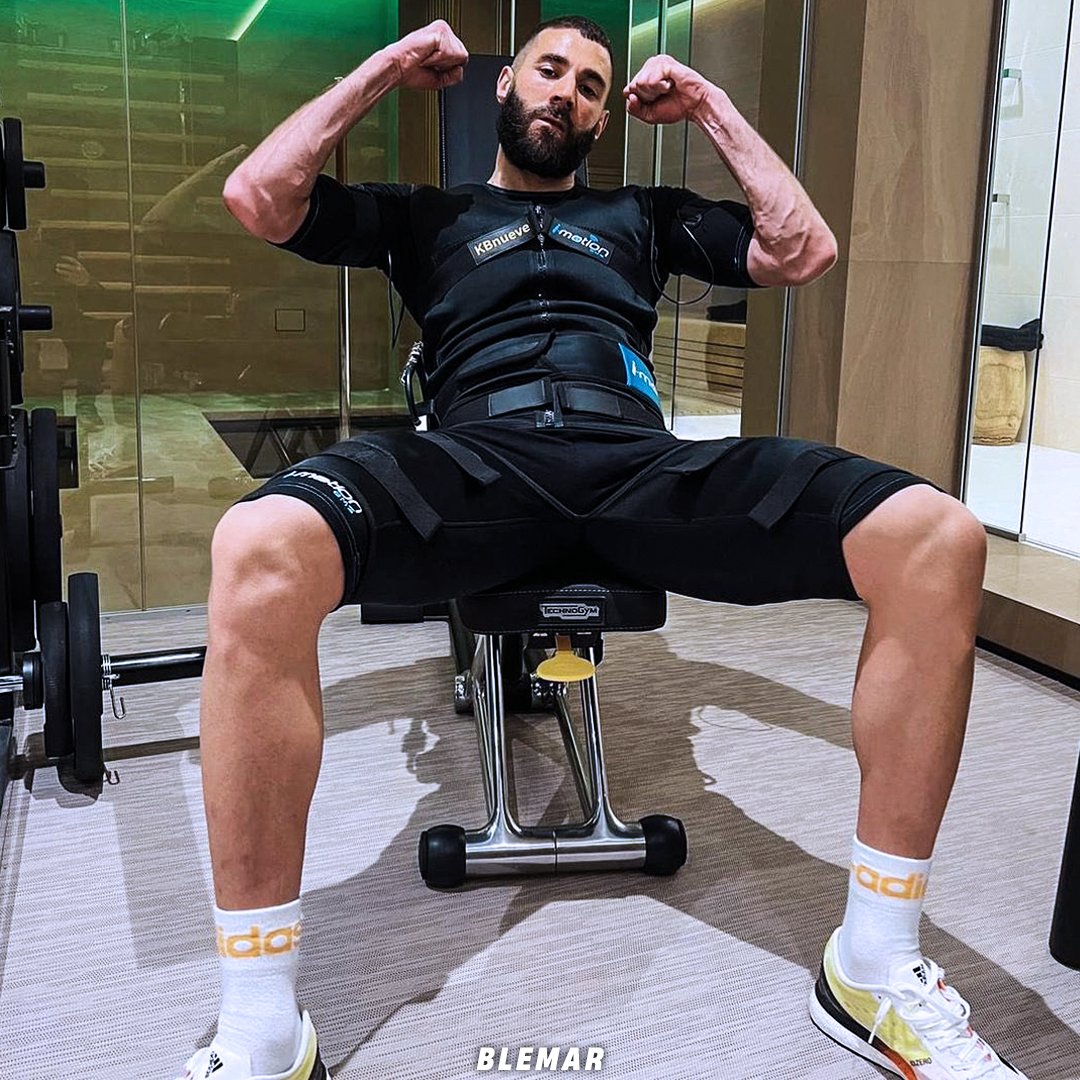 TheBLEMAR's tweet photo. Benzema at the gym 👊🏻🥶🔥 https://t.co/yRVYW4TIRE
