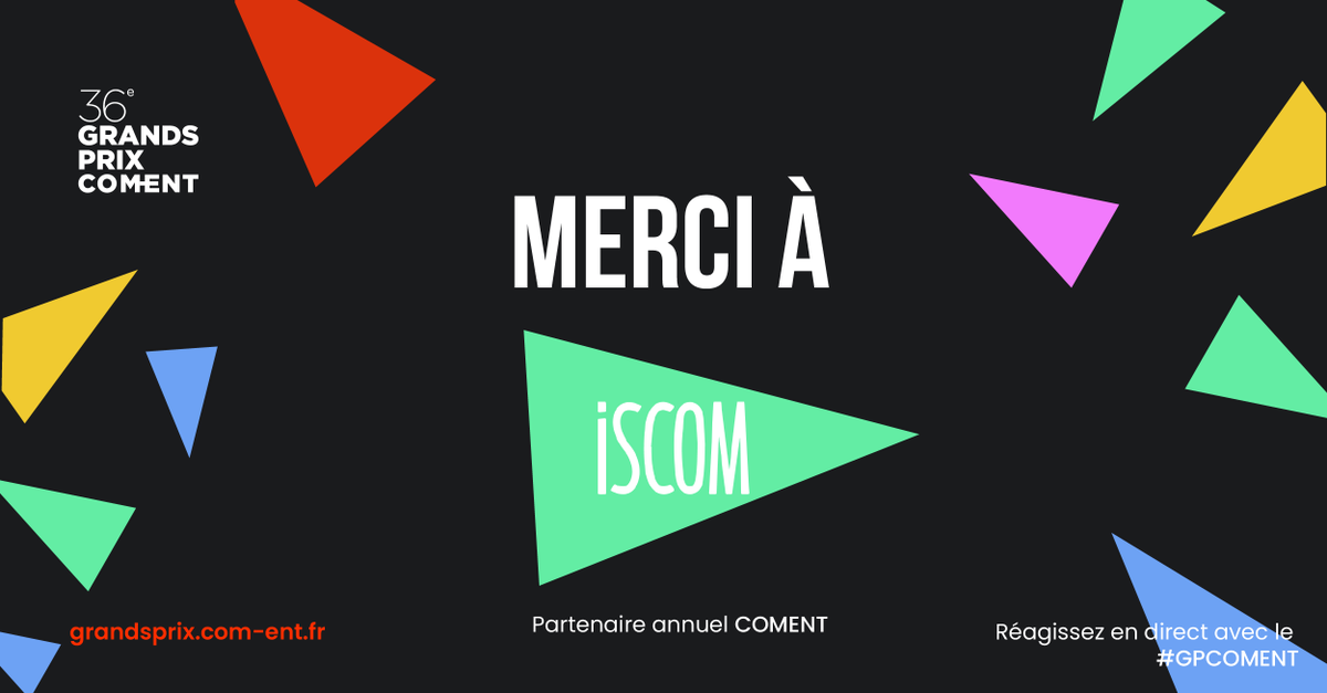 communicantsfr's tweet photo. Merci à notre grand partenaire @iscom #GPCOMENT https://t.co/Nj7cDQyI29