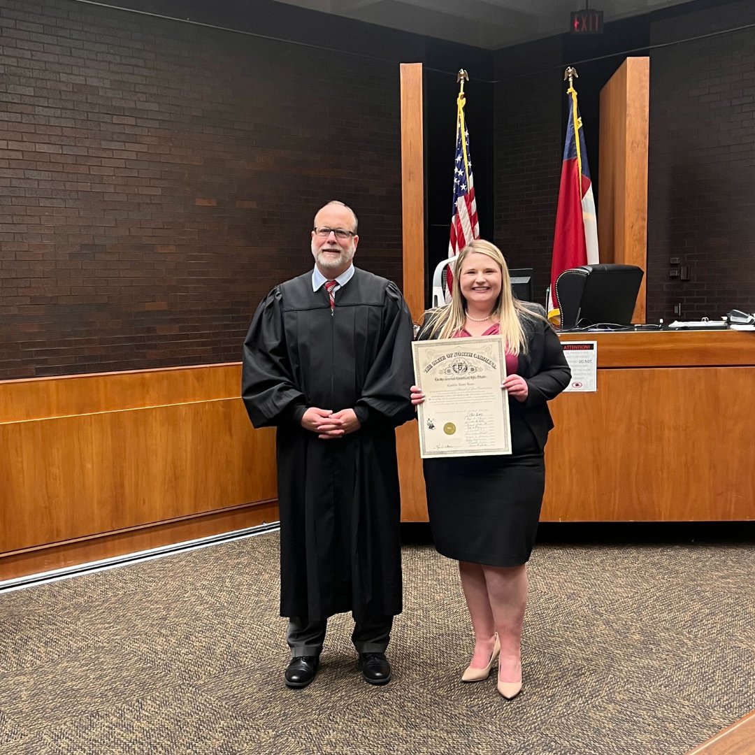 deutermanlaw's tweet photo. We are proud to welcome attorney Cynthia Hager to the Deuterman Law Group team. Cynthia was recently sworn into the N.C. Bar Association and is excited to officially begin her legal career. https://t.co/Fkmet5IVAE