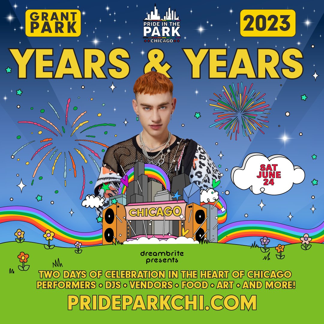 Years & Years (@yearsandyears) on Twitter photo cannot wait for <a href="/PrideParkChi/">Pride in the Park Chicago</a> this June!! see you there!! 💖💦🧜♂️ prideparkchi.com cannot wait for <a href="/PrideParkChi/">Pride in the Park Chicago</a> this June!! see you there!! 💖💦🧜♂️ prideparkchi.com