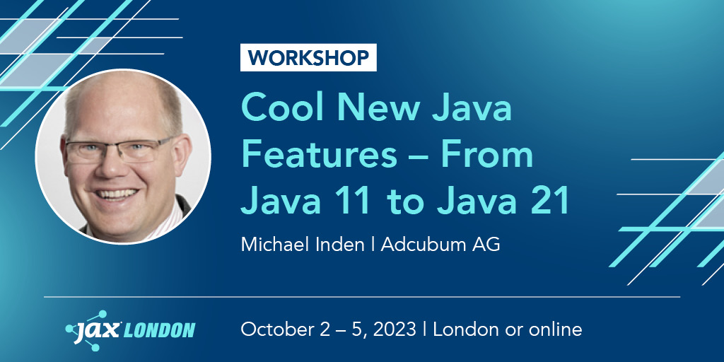 jaxlondon's tweet image. 🚀Are you ready to update your Java knowledge and explore the possibilities of modern Java?
➡️ ow.ly/1Gh650OlLZW⬅️
Join us at #JAXcon #London for a hands-on workshop!
Expert Talks from @Adcubum
Register now and elevate your #JavaGame!
#Java21 #JavaWorkshop #JavaLTS