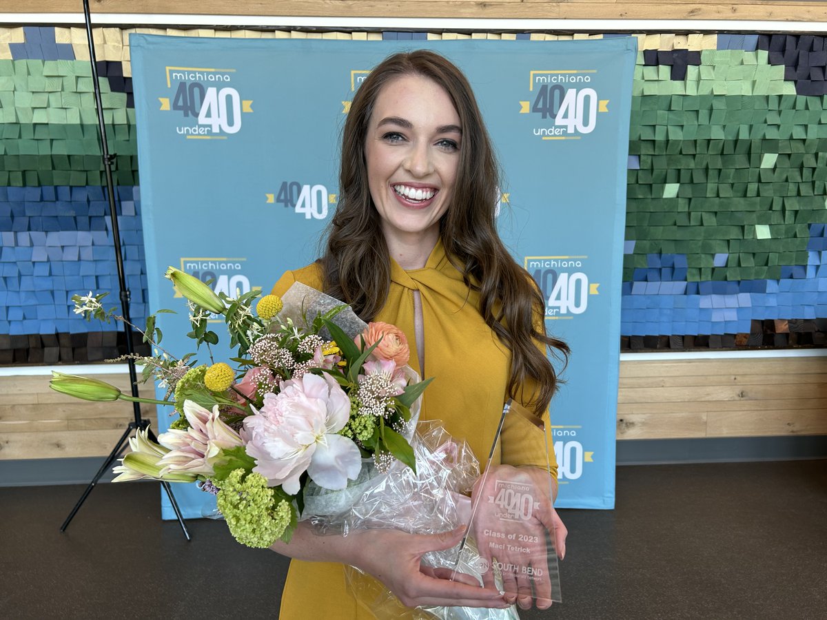 ABC57News's tweet photo. CONGRATULATIONS: ABC57 Meteorologist @mtetrick_wx is part of the 2023 Michiana 40 Under 40 class! https://t.co/zaS3FHUI78 https://t.co/qxEfyR1lbv