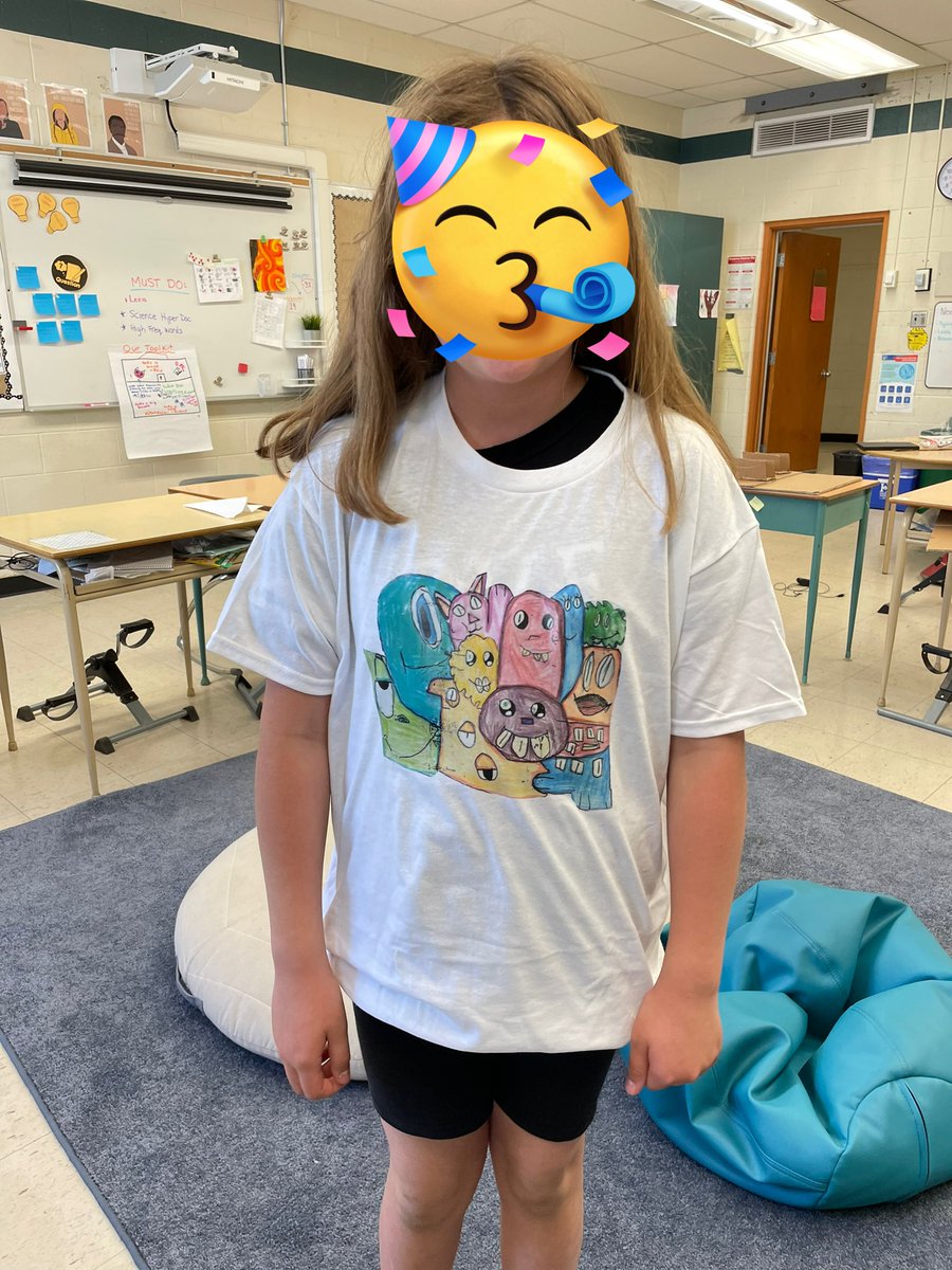 MrsMcNeill1's tweet photo. Maplehurst’s newest fashion designers! Our monster tshirt finished result! ✔️ #hdsb https://t.co/a66ltoLHwn