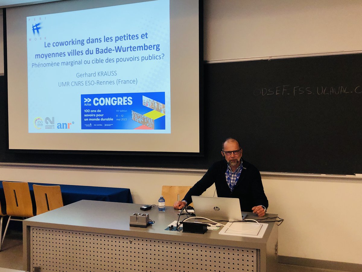 Délégation Péri#Work <a href="/umr_ESO/">Laboratoire Espaces et SOciétés</a> <a href="/UnivRennes_2/">Université Rennes 2</a> au 90e Congrès de l’<a href="/_Acfas/">Acfas</a> <a href="/UMontreal/">Université de Montréal</a> pour parler des espace de #coworking et #tierslieux : de nouveaux lieux de colaboration et d'#innovation