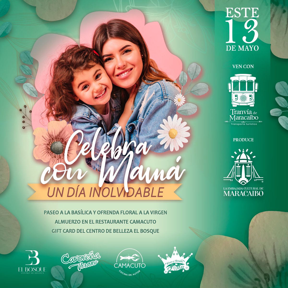 Una celebración con mamá que incluye paseo, almuerzo, flor, gift card… una verdadera experiencia. ¡Vívela este sábado a las 10:30 a.m.!
