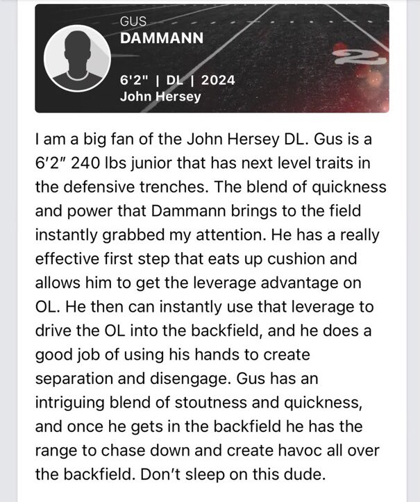 Thank you for the great article <a href="/MJ_NFLDraft/">Mark Johnson</a>!!
<a href="/PrepRedzoneIL/">Prep Redzone Illinois</a> <a href="/Hersey_Football/">Hersey Football</a> <a href="/CoachBigPete/">Peter "Coach Big Pete" Leinweber</a> <a href="/SalomonDLcoach/">CoachSalomon</a> <a href="/CoachSaboFIST/">Kevin Sabo</a> <a href="/DeepDishFB/">DEEP DISH FOOTBALL</a> @CoachSJacobson