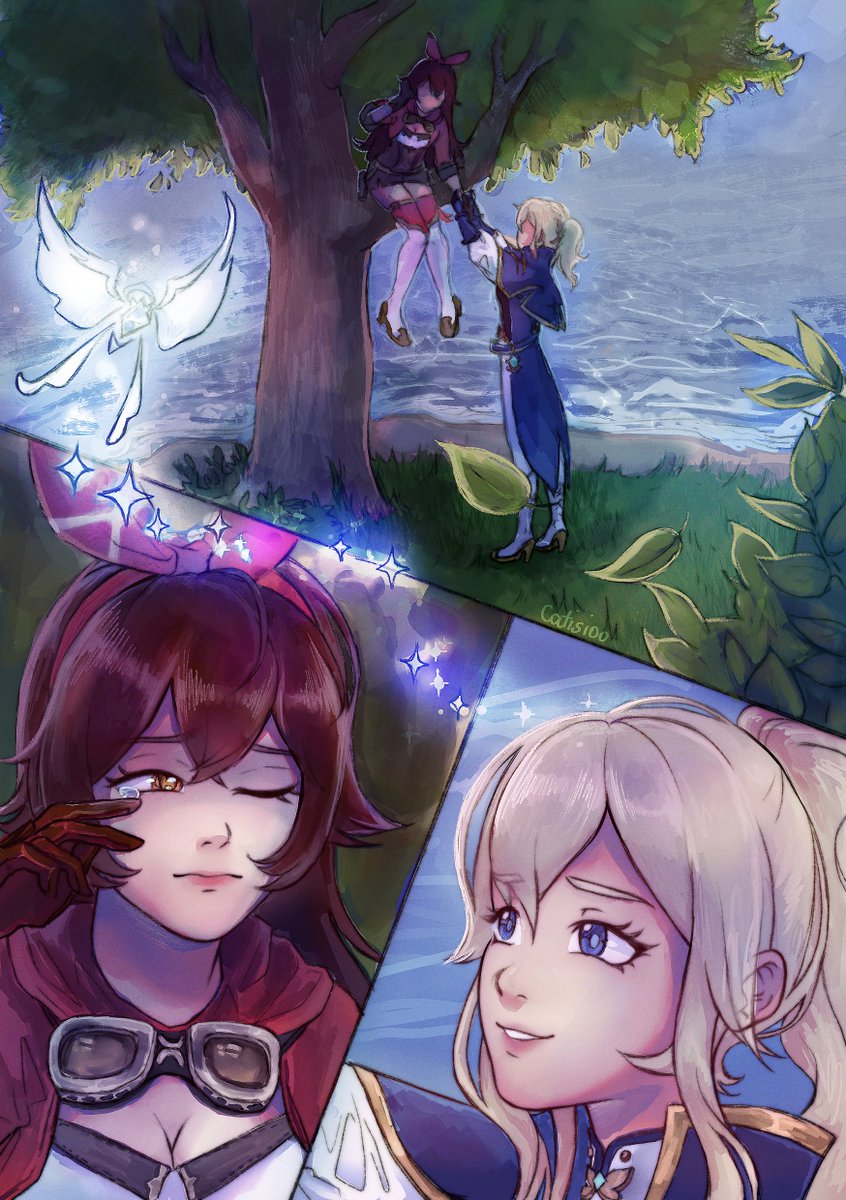 catisioo's tweet photo. Here's an actual final full version for @exanimozine, illustration for a fic by @miravrse https://t.co/lyTLCpDwOM
