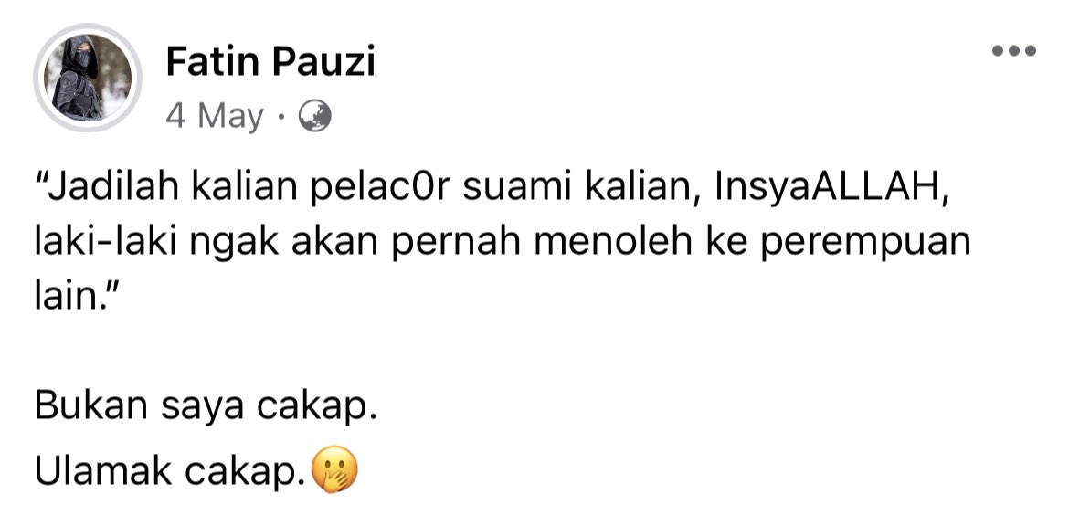 _AmranFans's tweet photo. Harap @MyJAKIM dan PDRM boleh angkut lah Fatin Fauzi ni. Dia ni siap buat group telegram kononnya nak bagi motivasi pasal rumah tangga, hakikatnya group tu hanya tempat dia bersembang pasal nafsu serakah je. 

Siap duk ajar orang main belakang lah, jilat lubang b0nt0t lah, threesome lah, kononnya semua tu penguat rumahtangga. Dan lelaki lelaki bingai yang percaya tu pun mula lah mendesak nak buat dekat isteri masing-masing. Penyudahnya sampai ada bini yang depression, ada yang dah meninggal dah pun disebabkan perangai suami yang jadi makin pelik tu.