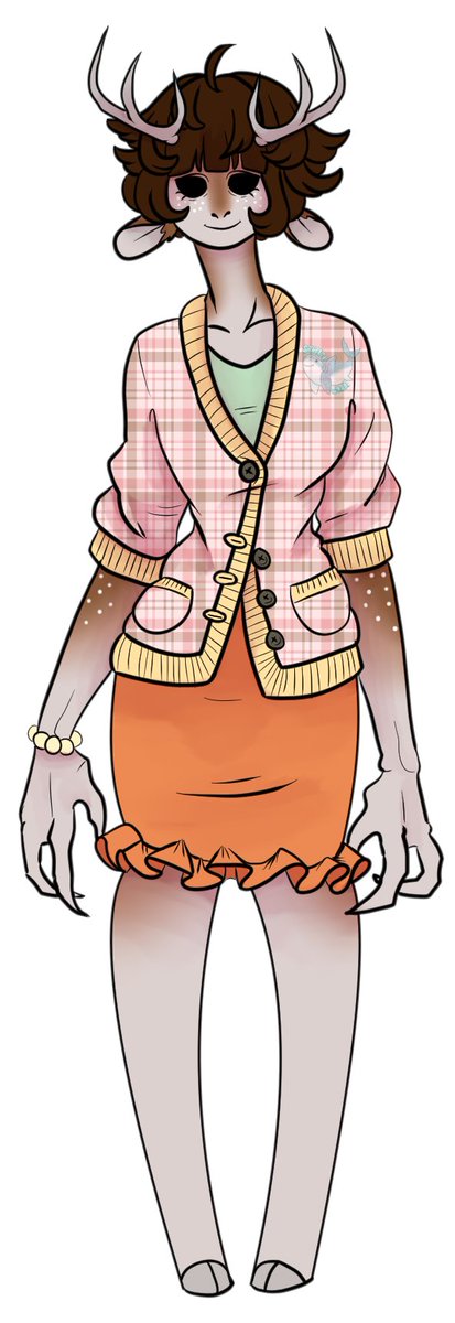 Fossilized_Fuel's tweet photo. My weird little lady, Wendy. I haven't drawn her in forever.
#cryptidoc #deerwoman #notdeer https://t.co/EqvaVCSjMC