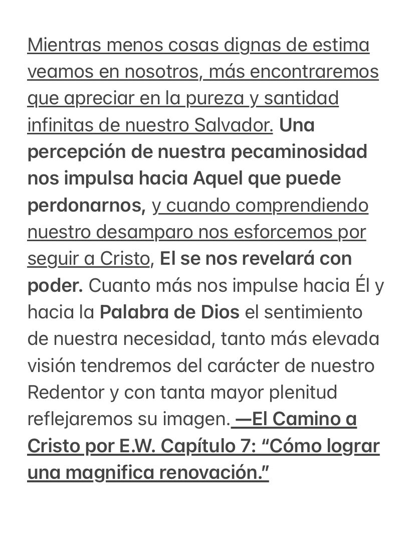 5/5

Hola, hola 👋🏼 
Dios te bendiga con un encuentro con Jesús.✨🙌🏼

—El Camino a Cristo por E.W. Capítulo 7: “Cómo lograr una magnifica renovación.”

#lectura #biblia #dios #jesus #jueves #amor #paz #encuentrocondios #vida #felicidad