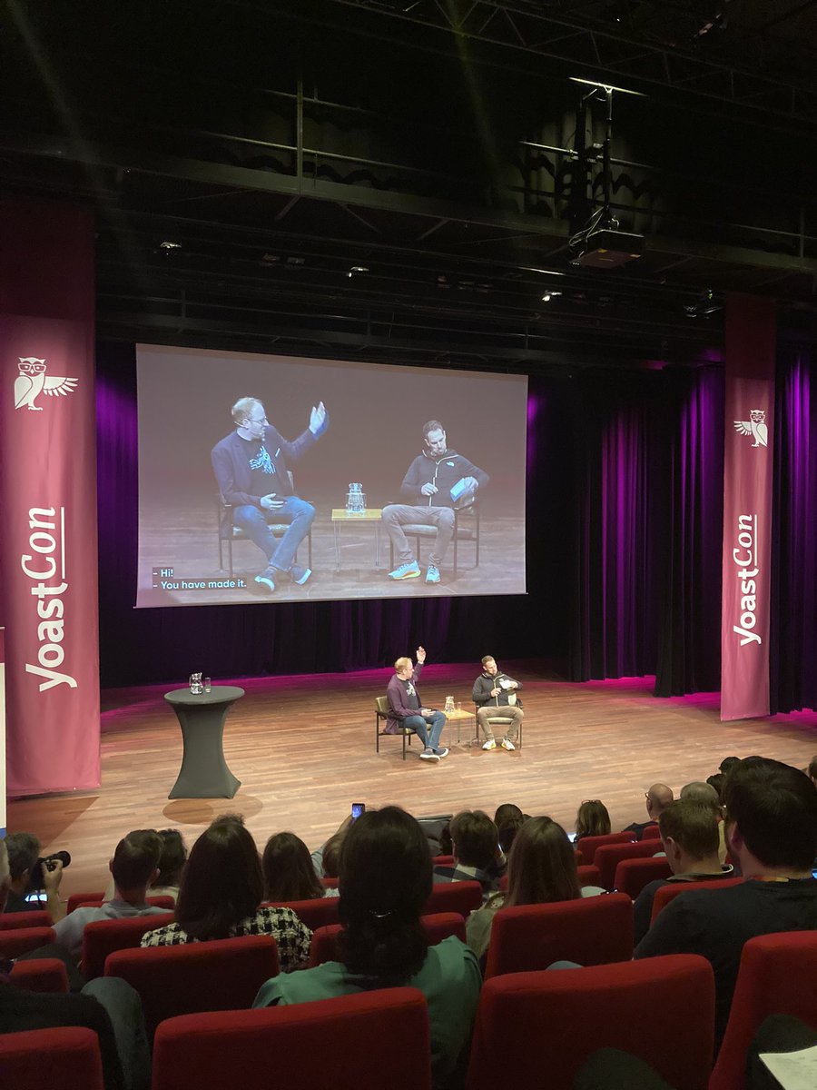 Last talk of the day (on stage, that is). So proud of and thankful for all Yoasters, sponsors and attendees that made #YoastCon2023 happen 💪👏