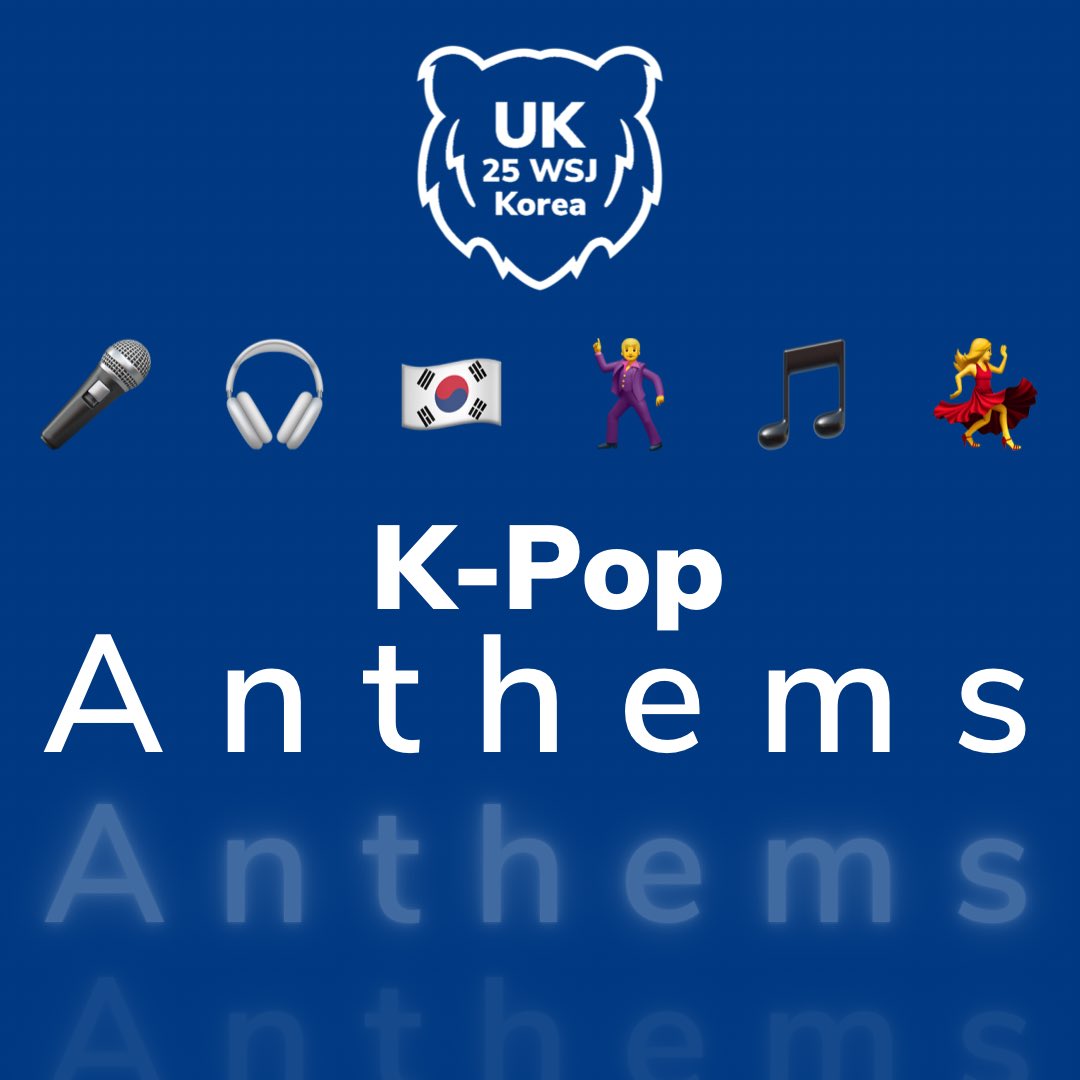 🇰🇷💃 🎧 Korea is feeling proper real now, isn’t it!?

Power up your excitement with our K-Pop Anthems playlist, curated by members of our team!

🎧 Add the playlist now: spoti.fi/41OnL1J

#UK25WSJ #DreamWild #DrawYourDream