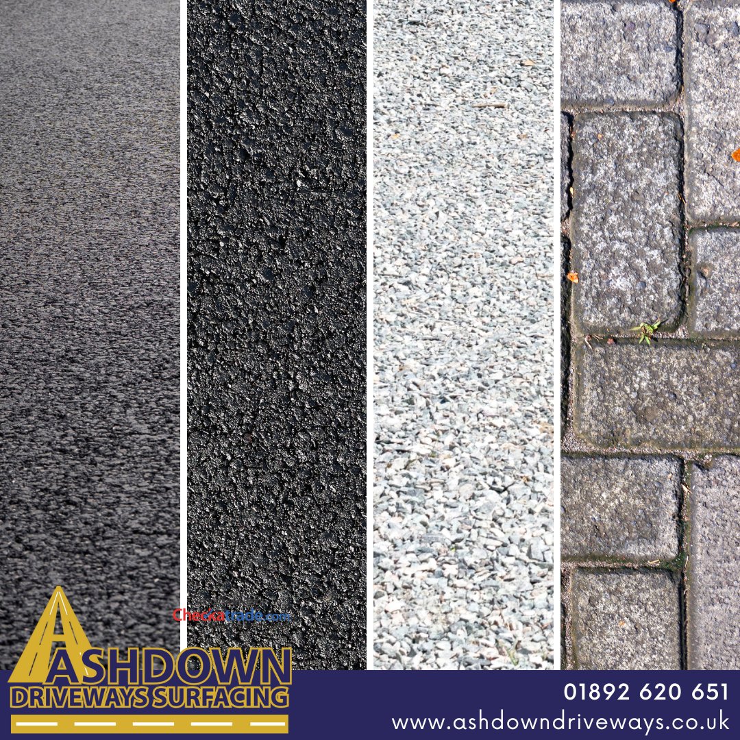 The Choice is Yours…

We offer a range of materials to suit your needs:
·Hot Tar &amp; Chip
·Tarmac
·Resin Bonded 
·Block paving

To find out more, click here ashdowndriveways.co.uk, or give us a call today on 01892 620 651 to book your FREE quotation.