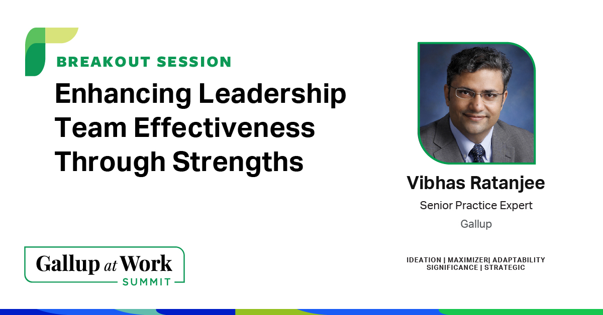 virtuouscoach's tweet photo. The engagement of leadership teams is crucial for the success of an organization. 

Don't miss out on this breakout session at the 2023 #GallupAtWork Summit with Gallup expert, Vibhas Ratanjee. 

View the full agenda: https://t.co/F6WqRUwBhY https://t.co/6ZsaLDTwfo