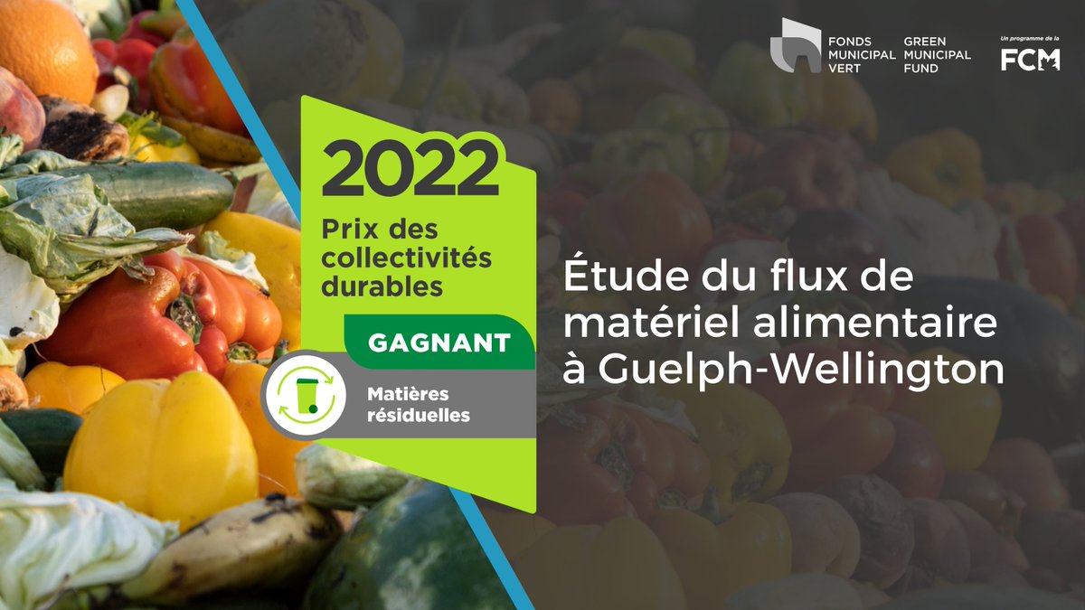 FondsMuniVert's tweet photo. Vous voulez réduire le gaspillage alimentaire dans votre #munican? Inspirez-vous de l'étude de Guelph-Wellington sur le flux alimentaire, lauréat des Prix des collectivités durables dans la catégorie de matières résiduelles : https://t.co/uXfkMszKK6 https://t.co/qjVbTa3fsH