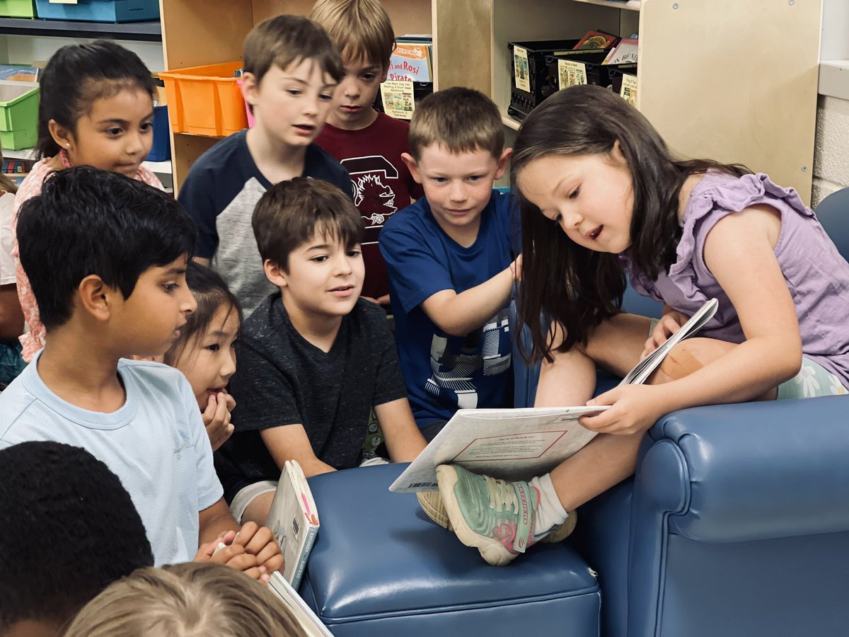We continue to be student leaders and experts in this first grade class! Today our sweet friend read a library book full of expression during our visit to the <a href="/MESLex1LC/">Midway Elementary Library</a> <a href="/Midway_Mustangs/">Midway Elementary</a>
